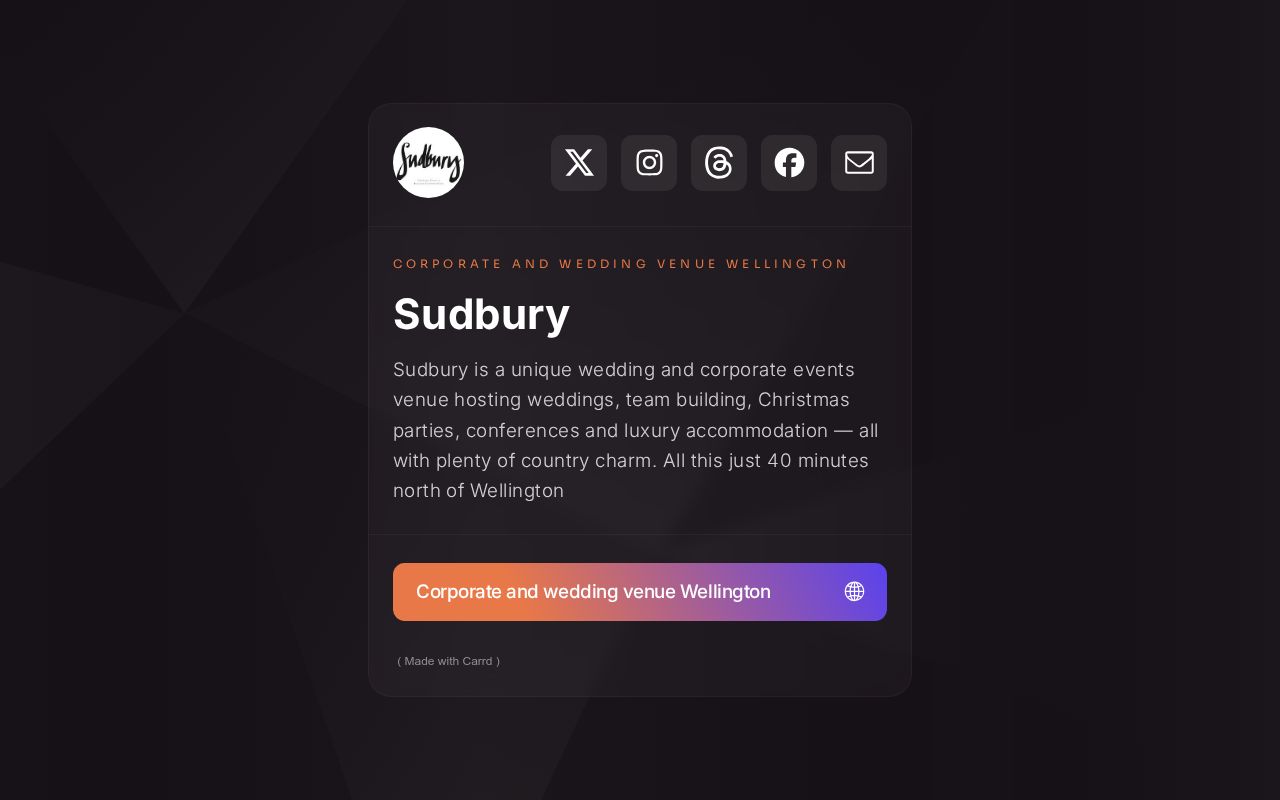 Carrd profile picture for @sudbury